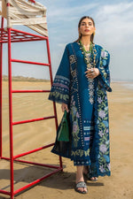 3 Piece Unstitched Heavy Embroidered Lawn Suit ( Four Sided Embroidered Organza Dupatta )