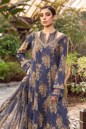 3 Piece Unstitched Digital Printed Lawn Suit ( Fine Printed Silk Dupatta )